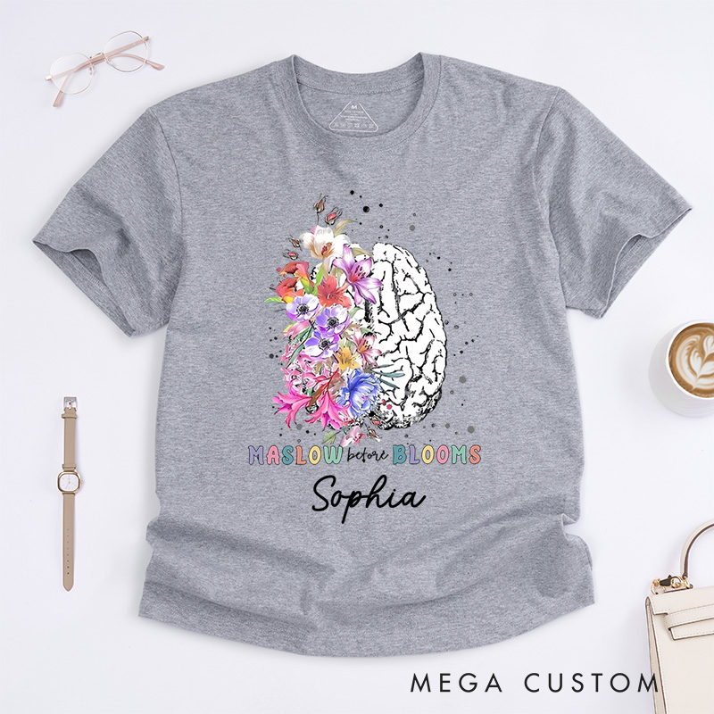Personalized Maslow Before Bloom T-Shirt Autism Gift