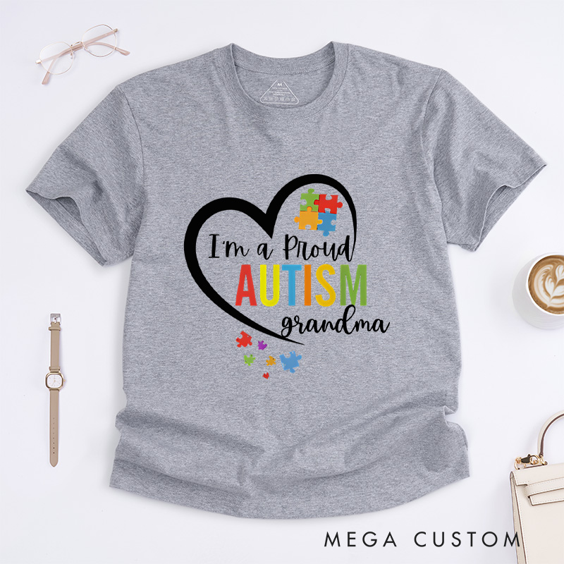 Personalized I'm a Proud Autism Family T-shirt Autism Gift