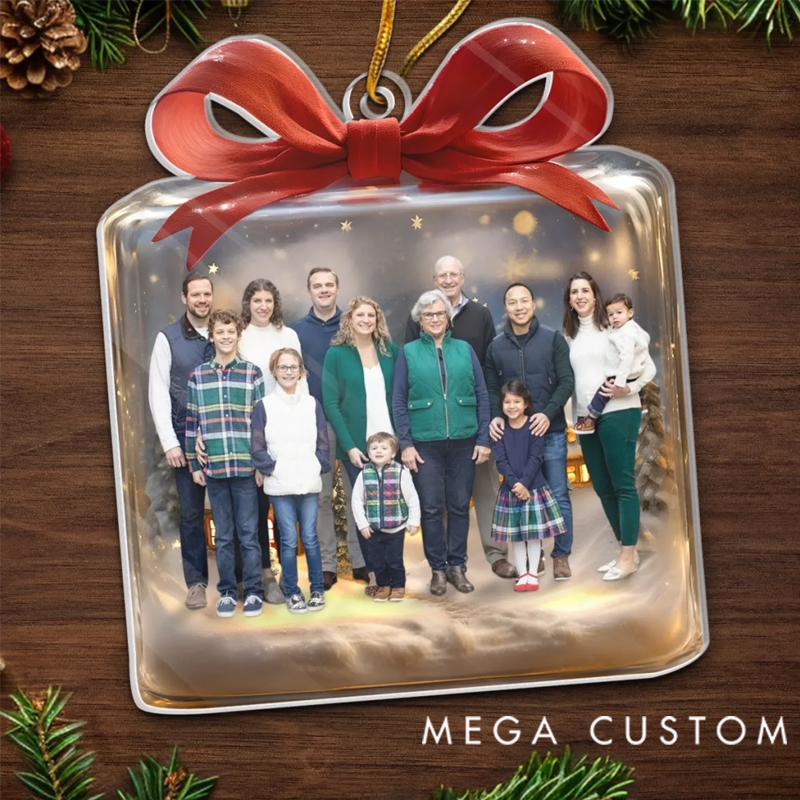 Personalized Christmas Ornament Custom Photo Acrylic Ornament Gifts for Family