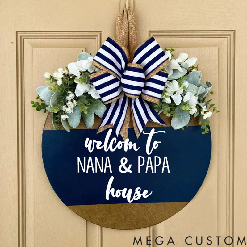 Personilzed Front Door Decor Welcome to Home Sign for Family