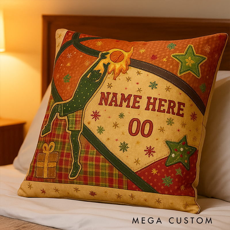 Personalized Basketball Pillow with Custom Name and Number Design