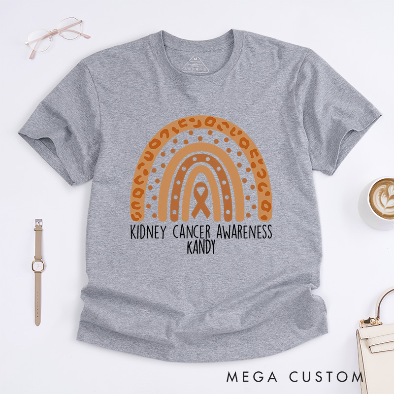 Personalized Kidney Cancer Awareness T-Shirt Cancer Support Gift Cancer Patient Gift