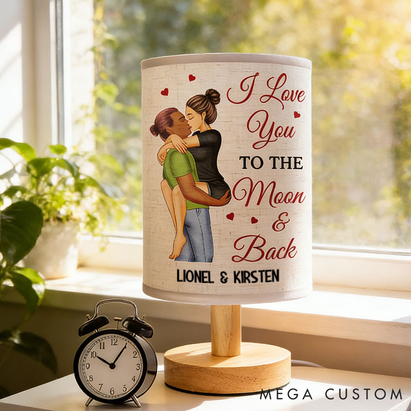 Personalized Fabric Lamp for Couple From Our First Kiss Till Our Last Breath Lamp Custom Valentines Gift for Husband Wife Anniversary Gift