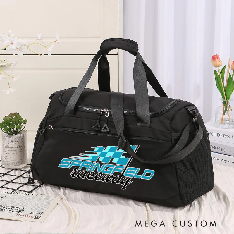 Personalized Racing Duffel Bag Custom Travel Toiletry Bag for Motorsport Enthusiasts