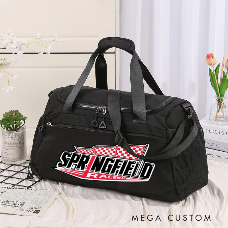 Personalized Racing Duffel Bag Custom Travel and Toiletry Bag for Motorsport Fans Racing Enthusiasts