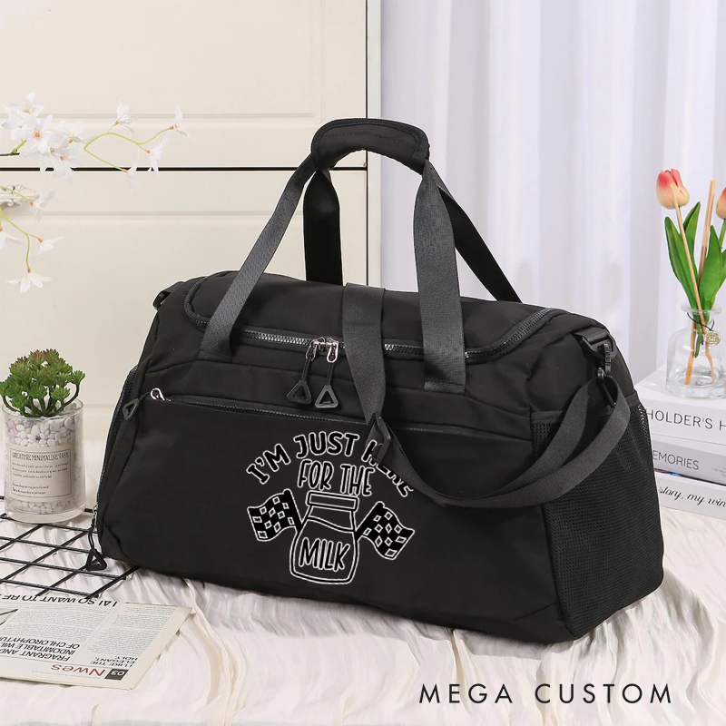 Personalized Gift for Racing Enthusiasts Custom Travel Duffel Bag