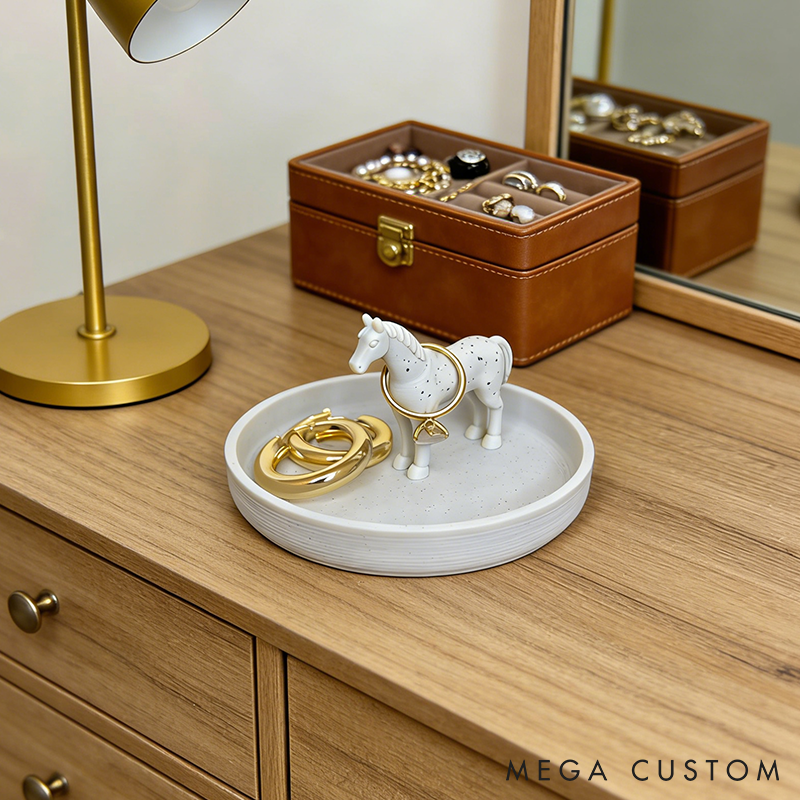 Personalized Horse Lover Horse Ring Dish Horse Ring Holder Night Stand Ring Dish  jewelry Ring Stand