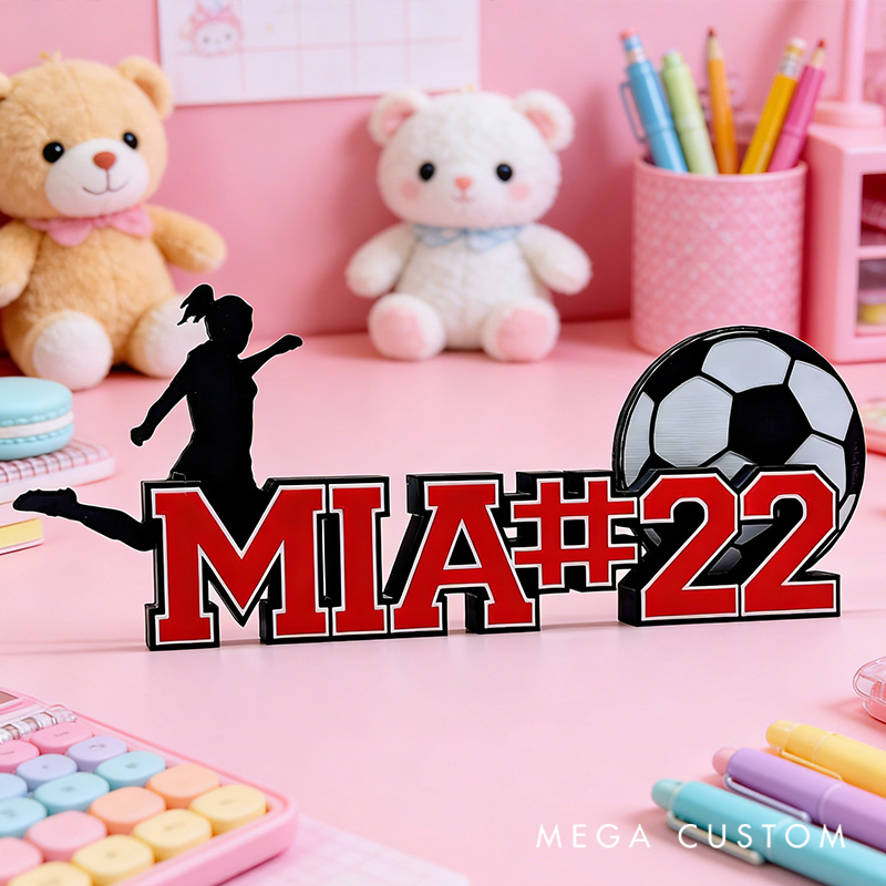Personalized Soccer Name Sign Featuring Custom Name