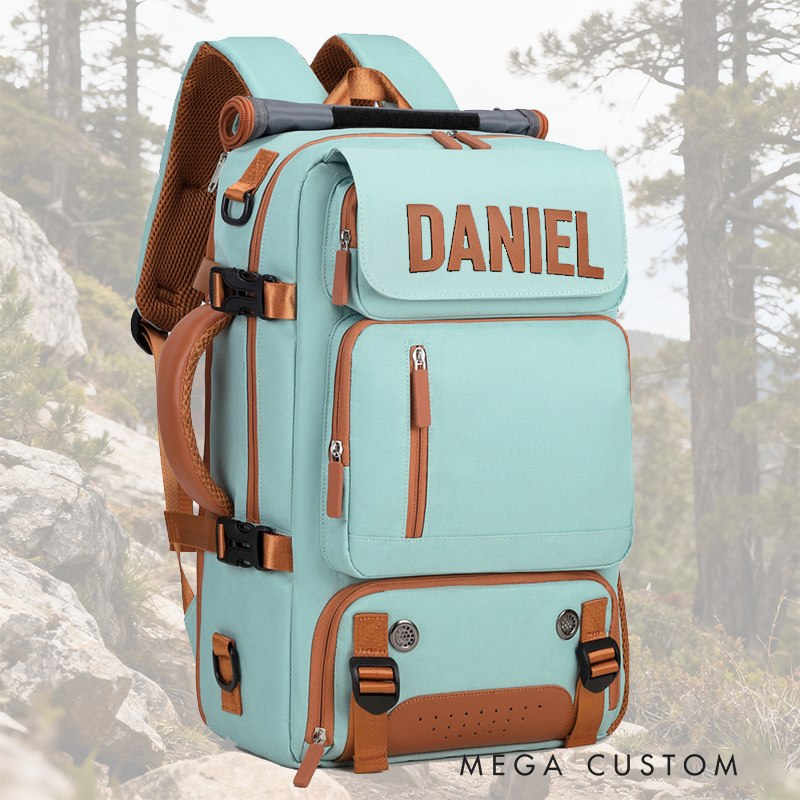 Personalized Multi-Compartment Travel Backpack - Organized Laptop & Shoe Storage Bag for Daily/Travel Use