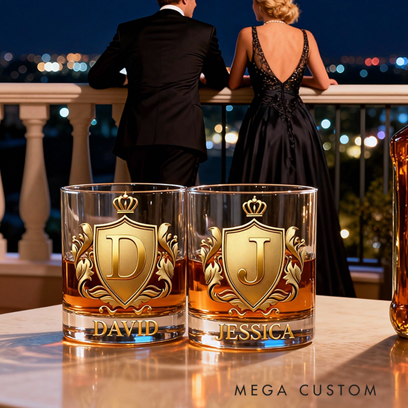 Personalized Whiskey Glass Custom Name Design Rock Tumbler Gifts