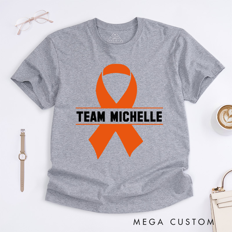 Personalized Multiple Sclerosis  T-Shirt with Your Name Cancer Squad Gift