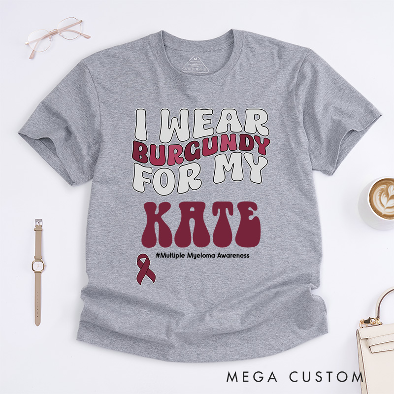 Personalized Multiple Myeloma Matching T-Shirt Cancer Awareness Month Gift