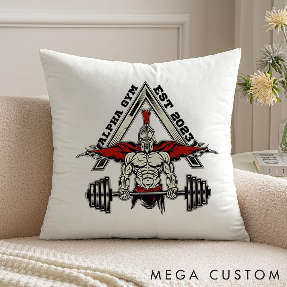 Personalized Gym Pillow with Fitness Decor for Fitness Enthusiasts Bodybuilders and Gym Lovers