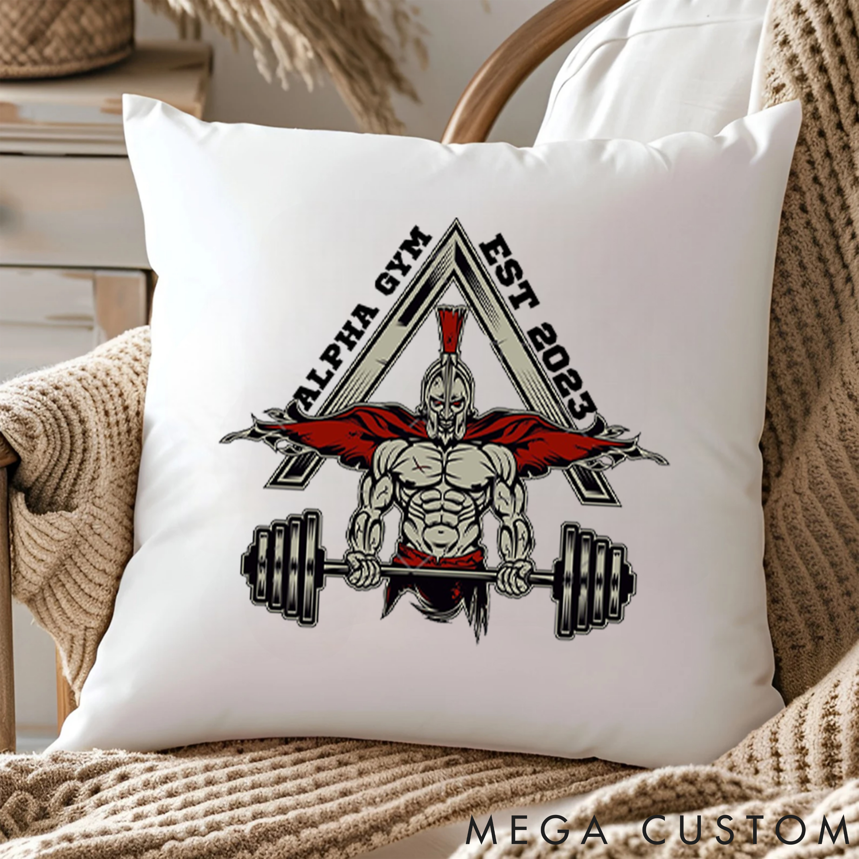 Personalized Gym Pillow with Fitness Decor for Fitness Enthusiasts Bodybuilders and Gym Lovers