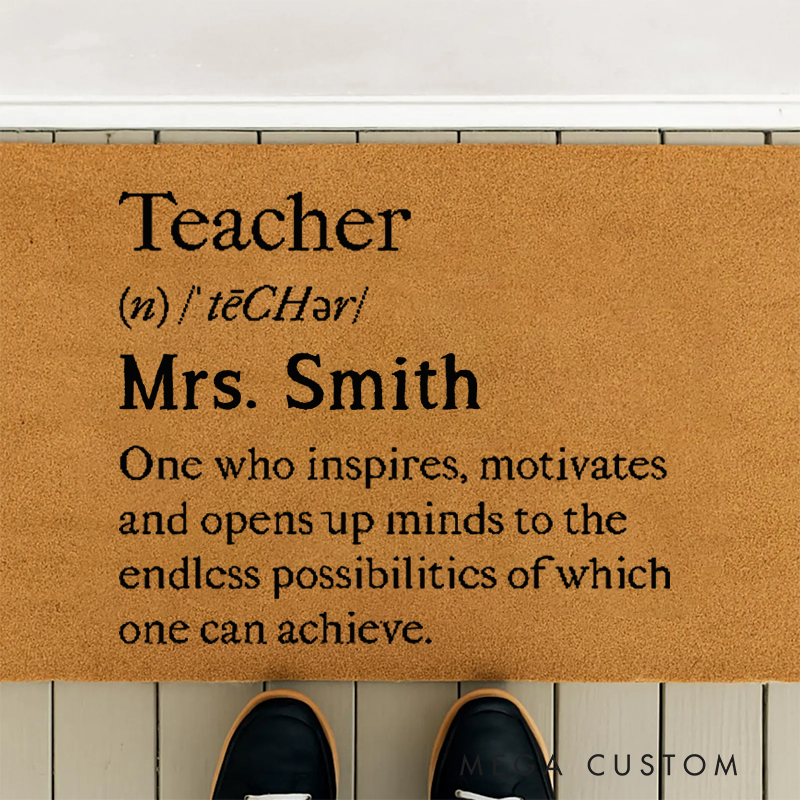 Personalized Teacher Classroom Doormat a Thoughtful and Practical Gift for Educators Perfect for Classroom Decor or as a Thank You Gift for the Teacher's Home
