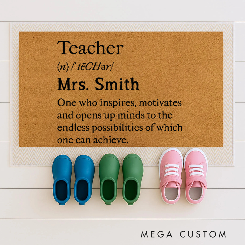 Personalized Teacher Classroom Doormat a Thoughtful and Practical Gift for Educators Perfect for Classroom Decor or as a Thank You Gift for the Teacher's Home