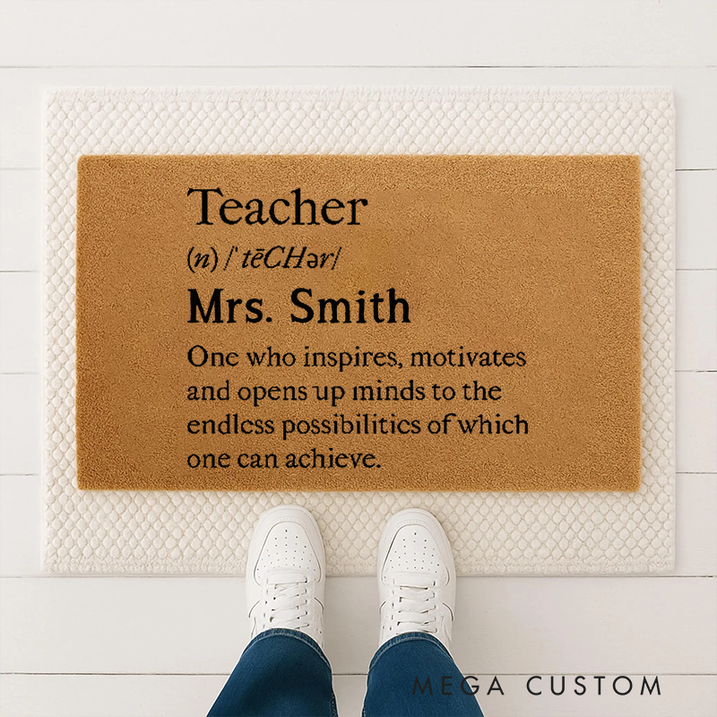 Personalized Teacher Classroom Doormat a Thoughtful and Practical Gift for Educators Perfect for Classroom Decor or as a Thank You Gift for the Teacher's Home