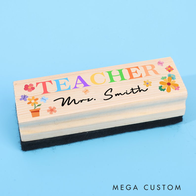Personalized Magnetic Wooden Whiteboard Erase Flower Teacher Design Appreciation Gift for Teachers