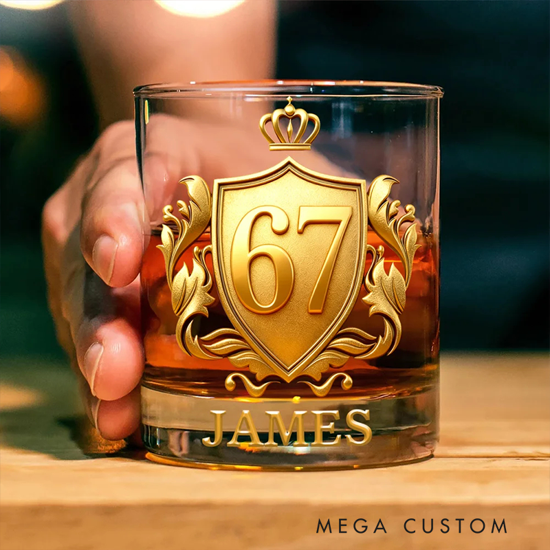 Personalized Whiskey Glass Custom Name Design Rock Tumbler Gifts