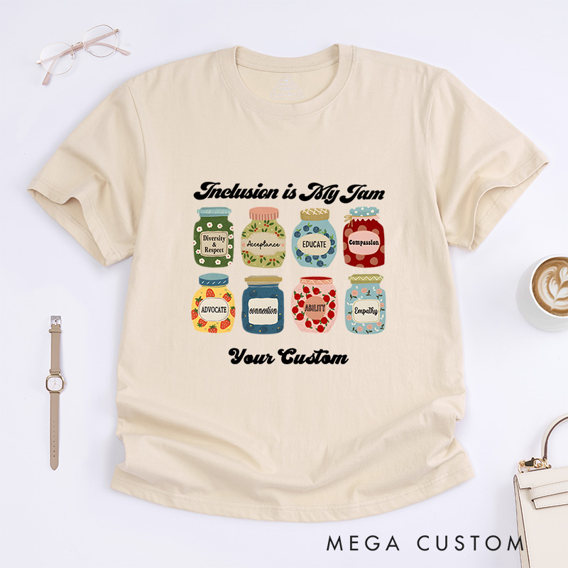 Personalized Inclusion Is My Jam Special Education Autism Awareness T-Shirt