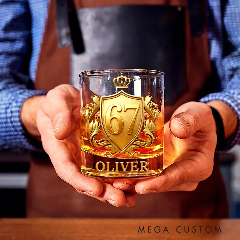 Personalized Whiskey Glass Custom Name Design Rock Tumbler Gifts