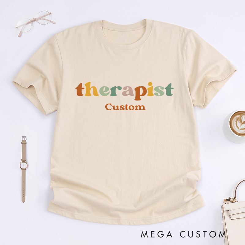 Personalized Colorful Positive Mental Health Advocacy Support T-shirt