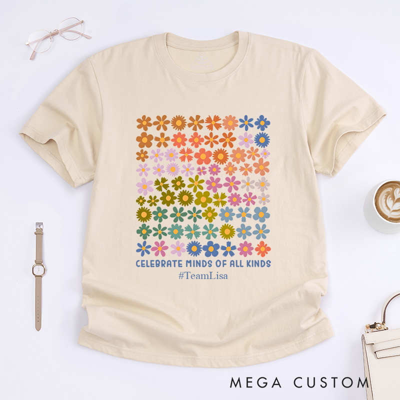 Personalized Celebrate Minds Of All Kinds Autism Awareness Inclusion Advocacy T-Shirt  