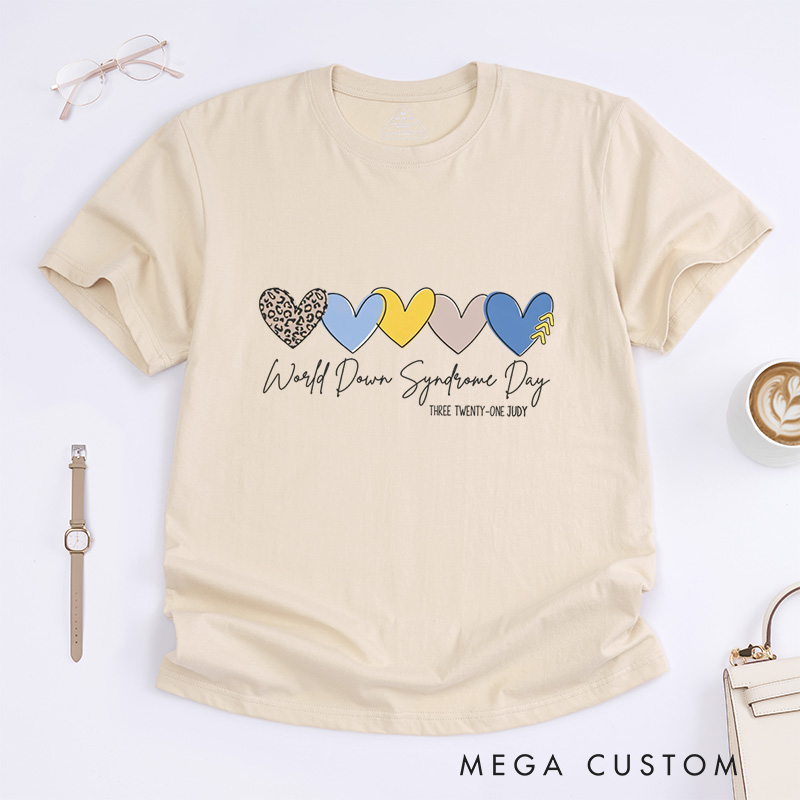 Personalized Down Syndrome T-Shirt World Down Syndrome Awareness Gift