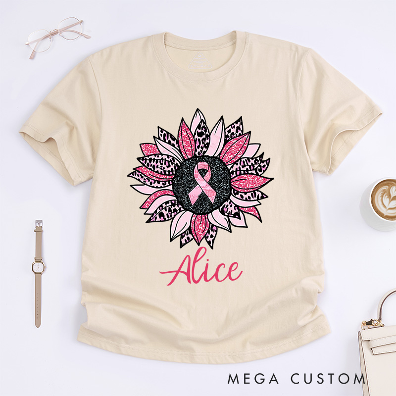 Personalized Breast Cancer Awareness T-Shirt Cancer Awareness Month Gift