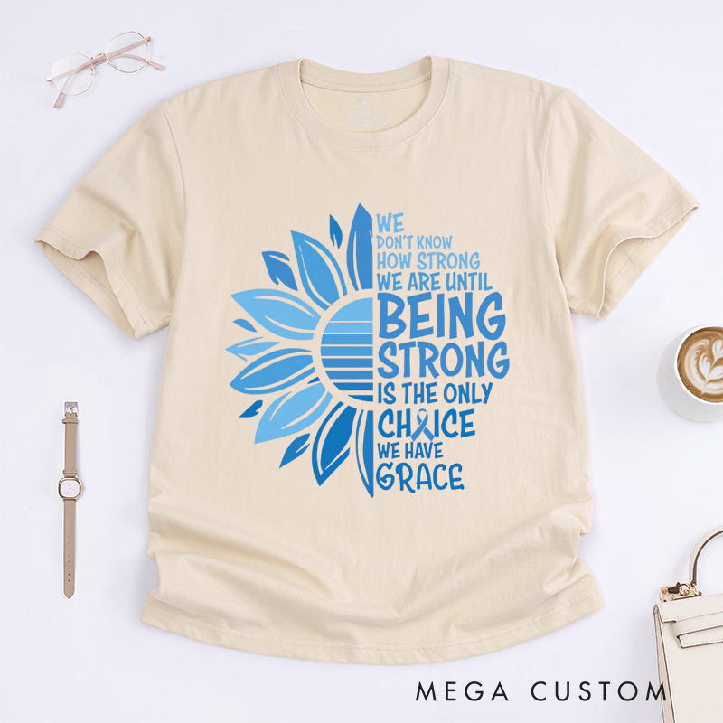 Personalized Cancer Ribbon T-Shirt Colon Cancer Awareness Gift Cancer Survivor Gift