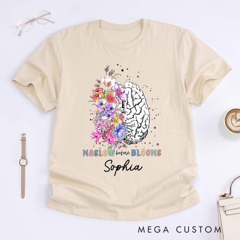 Personalized Maslow Before Bloom T-Shirt Autism Gift