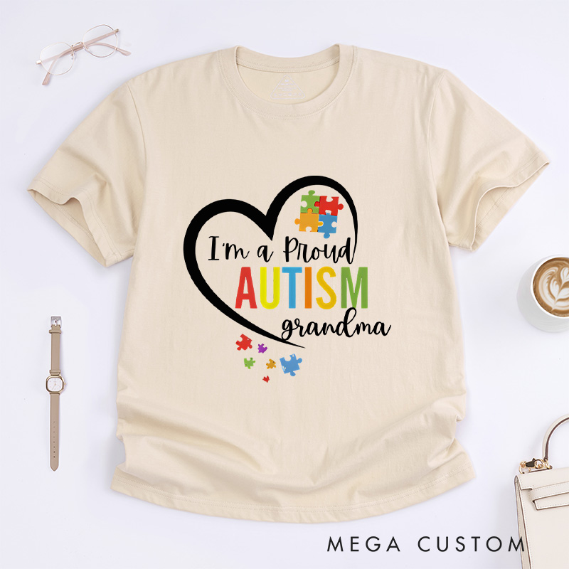 Personalized I'm a Proud Autism Family T-shirt Autism Gift