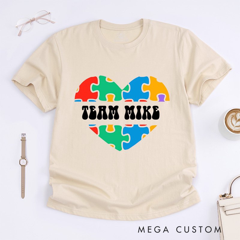 Personalized Autism Puzzle T-Shirt Autism Family Gift