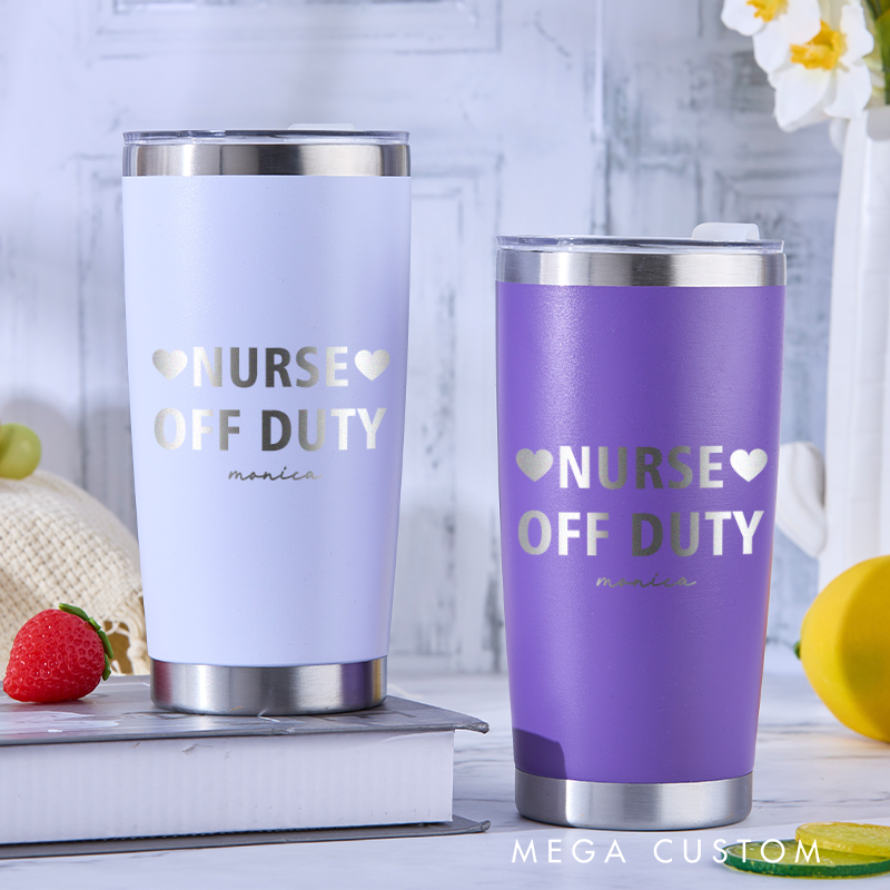 Personalized Tumbler for Nurse Stainless Steel Tumbler 20oz Vacation Tumbler Laser Engraved Tumbler Gifts 