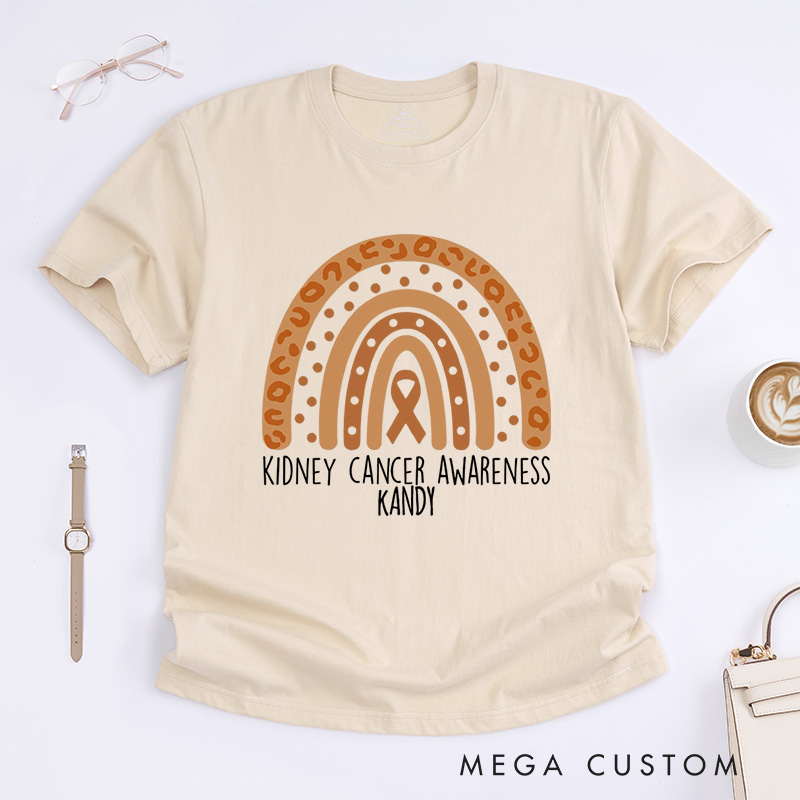 Personalized Kidney Cancer Awareness T-Shirt Cancer Support Gift Cancer Patient Gift