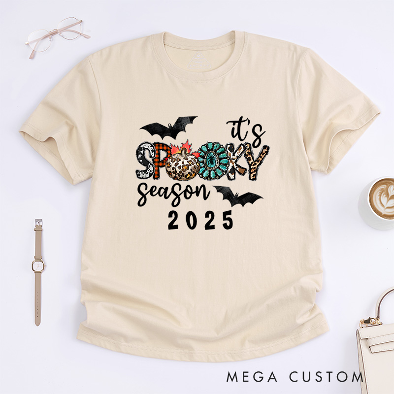 Personalized It's Spooky Season Halloween T-Shirt Perfect for Celebrating the Festive Spirit T-Shirt