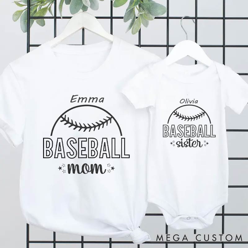Personalized Baseball Enthusiasts in the Family Matching Outfit