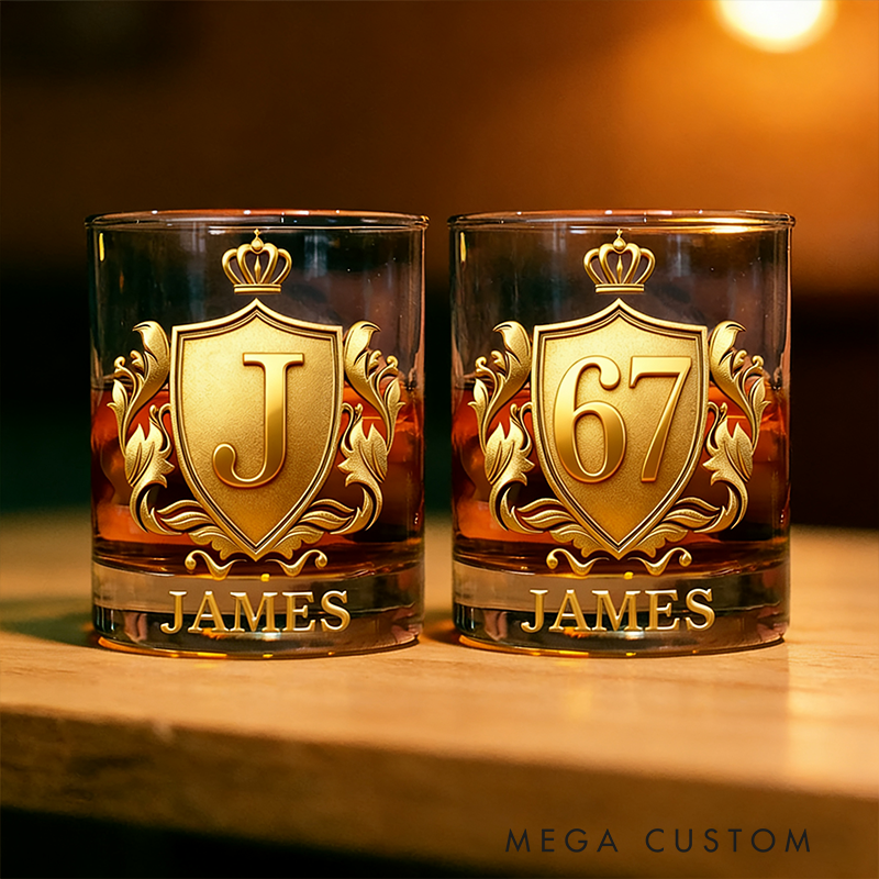 Personalized Whiskey Glass Custom Name Design Rock Tumbler Gifts