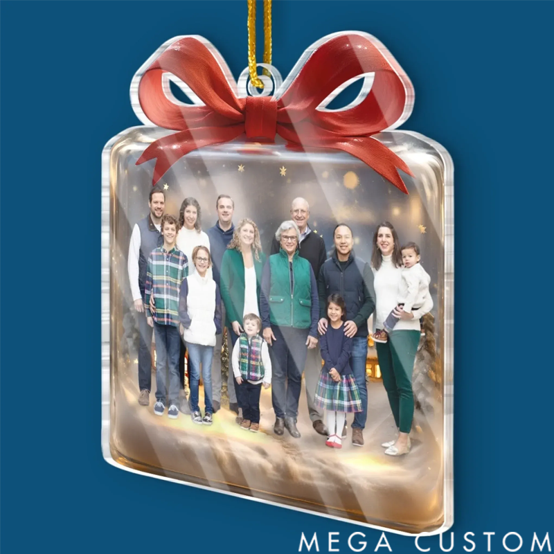 Personalized Christmas Ornament Custom Photo Acrylic Ornament Gifts for Family