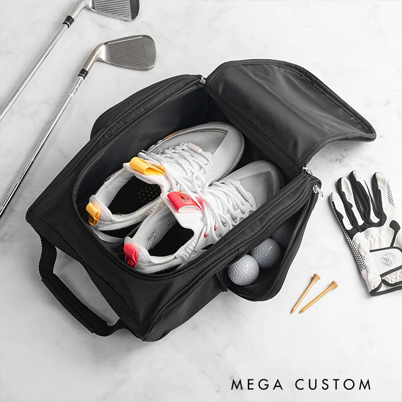 Personalized Golf Face Photo Design Shoe Storage Bag for Golf Lovers
