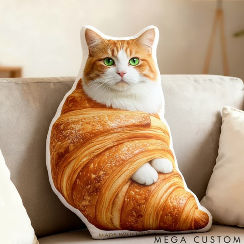 Personalized Pet Lover Food and Custom Photo Cute Pillow