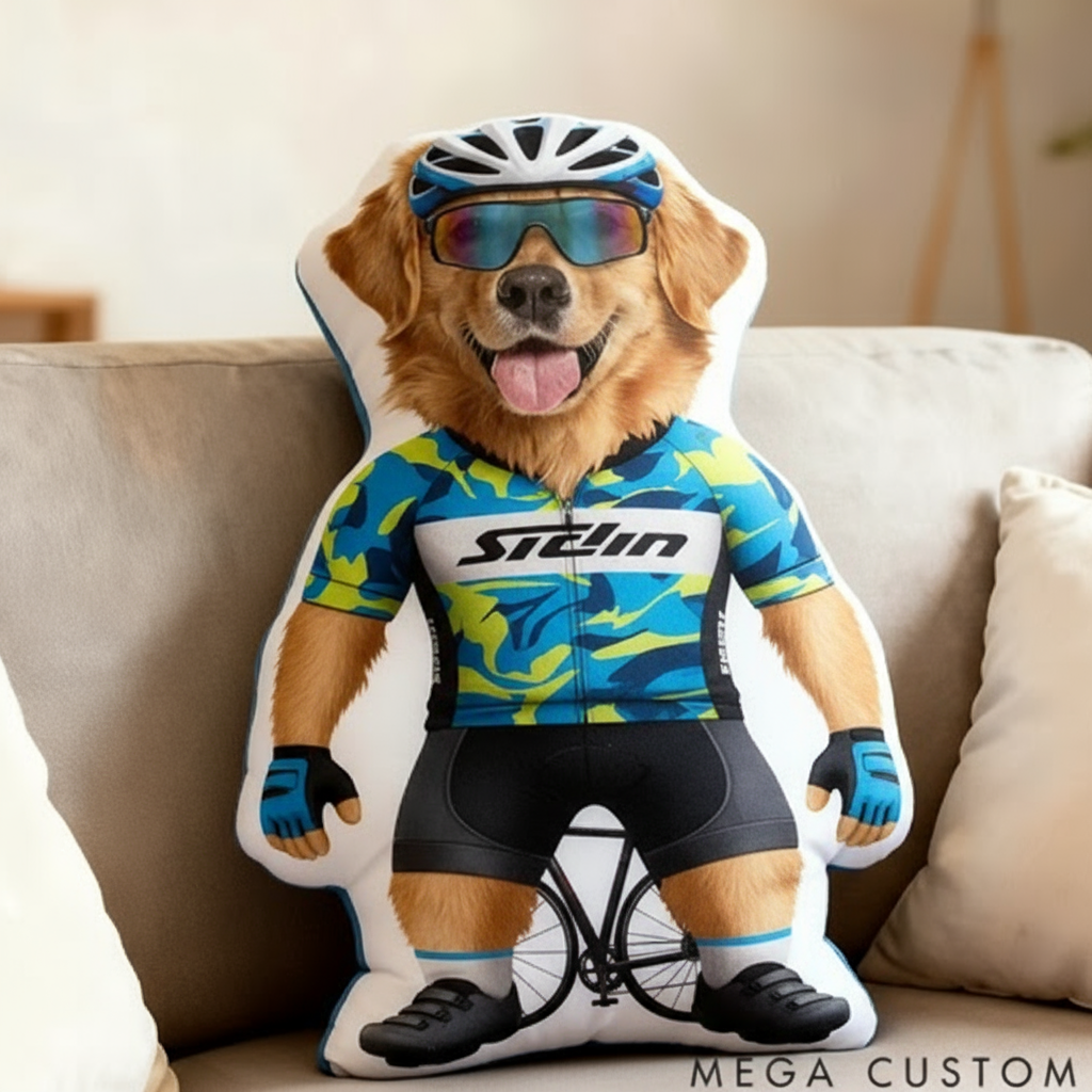 Personalized Pet Lover Sports Themed Custom Photo Cute Pillow