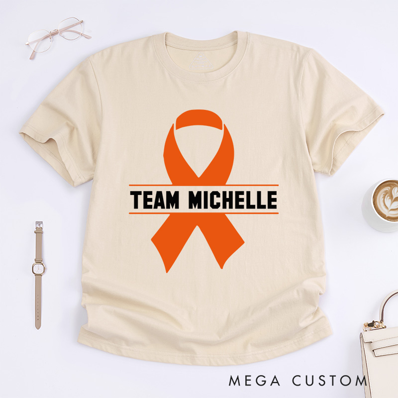 Personalized Multiple Sclerosis  T-Shirt with Your Name Cancer Squad Gift
