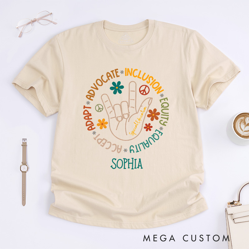 Personalized Advocate for Inclusion Equality Acceptance Awareness Support Inspirational T-shirt