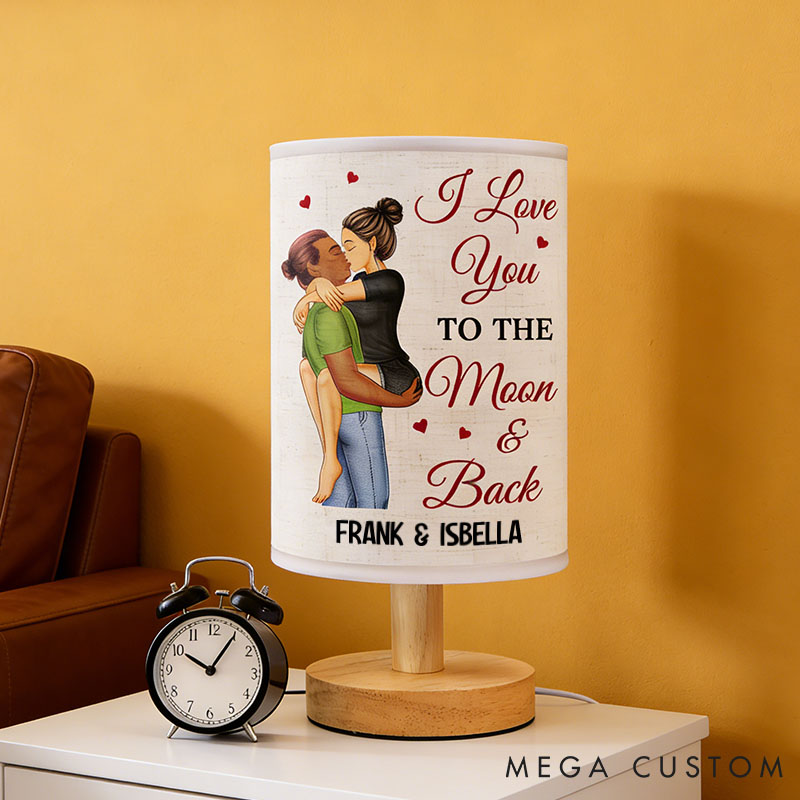 Personalized Fabric Lamp for Couple From Our First Kiss Till Our Last Breath Lamp Custom Valentines Gift for Husband Wife Anniversary Gift