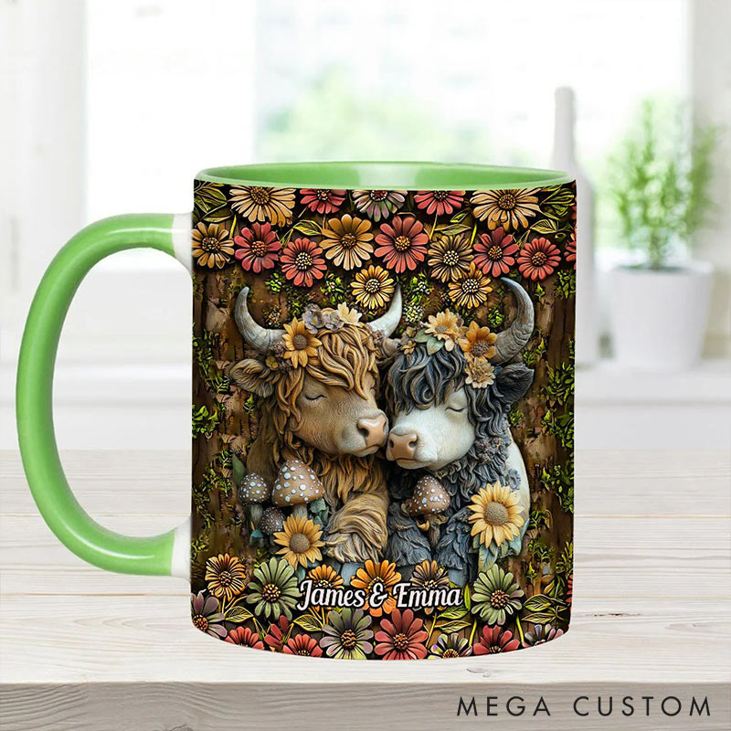 Personalized Couple You&Me We Got This Mug Highland Cow Mug Valentine Gift for Wife Romantic Coffee Mug for husband Valentine Mug for Her Him