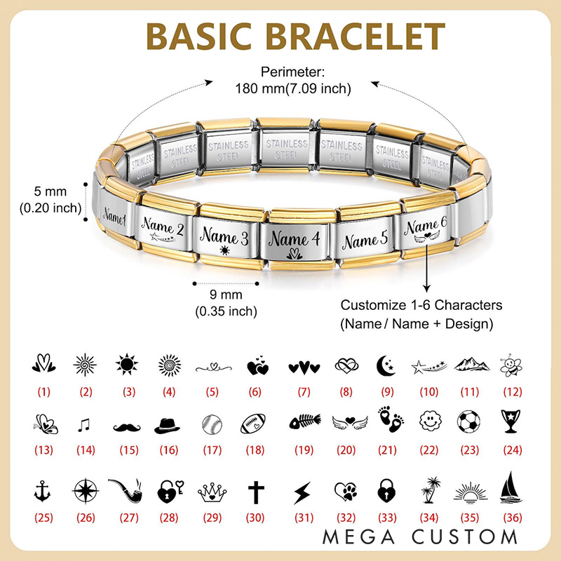 Personalized Couple Bracelets Valentine's Day Gifts Christmas Gifts