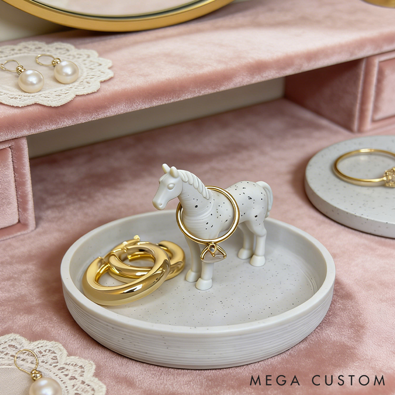 Personalized Horse Lover Horse Ring Dish Horse Ring Holder Night Stand Ring Dish  jewelry Ring Stand