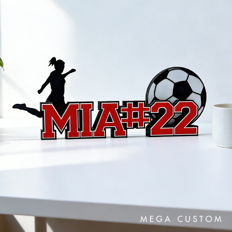 Personalized Soccer Name Sign Featuring Custom Name