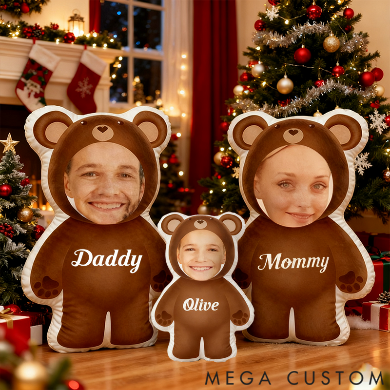 Personalized Graphic 3D Print Pillows Shape Pillows with Photo Decor Christmas Gifts for Family